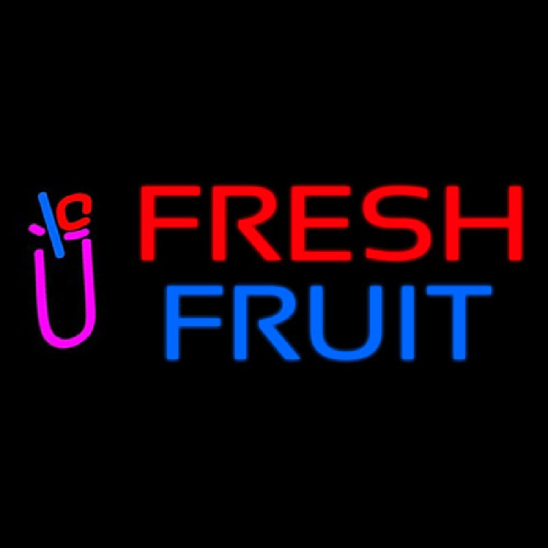 Oval Fresh Fruit Smoothies Neontábla