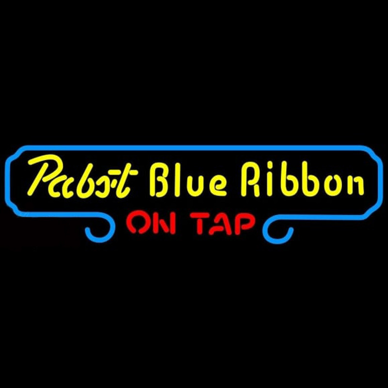 Pabst Blue Ribbon On Tap Beer Sign Neontábla