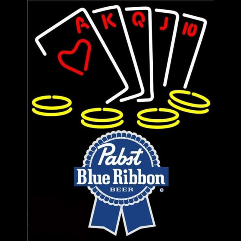 Pabst Blue RibbonPoker Ace Series Beer Sign Neontábla