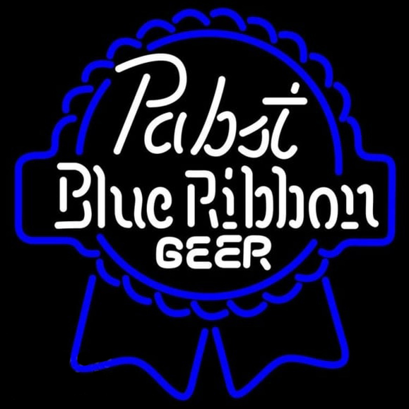 Pabst Blue White Ribbon Beer Sign Neontábla