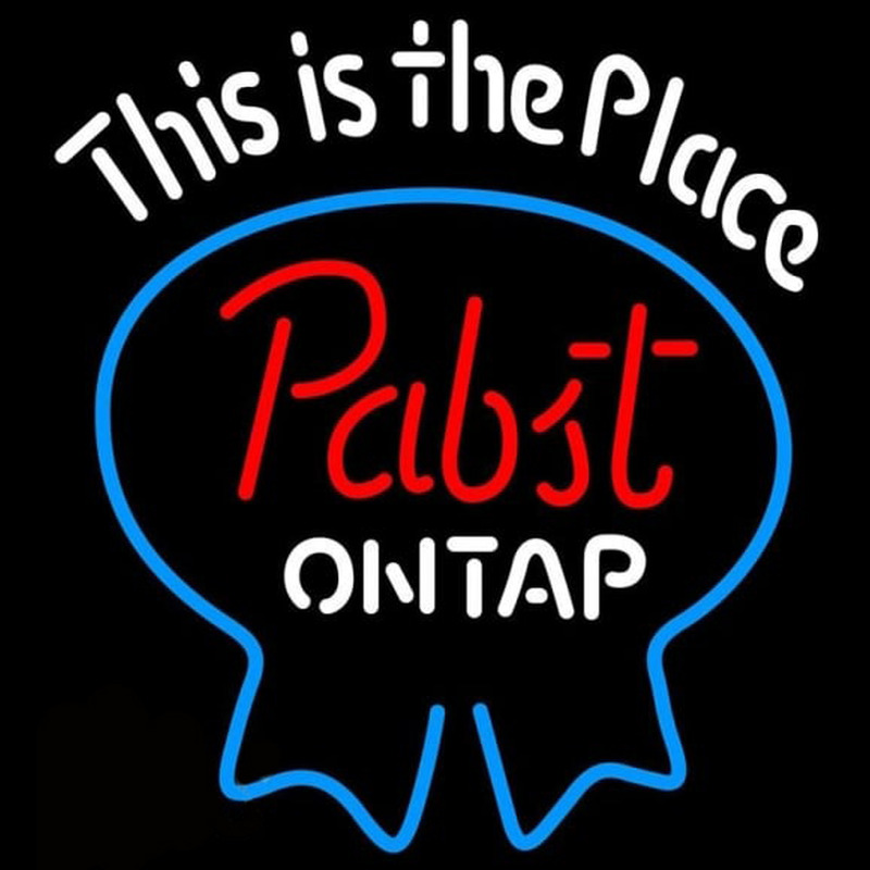 Pabst Light This is the Place Beer Sign Neontábla