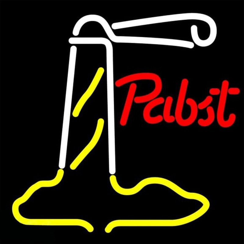 Pabst Red Light House Beer Sign Neontábla
