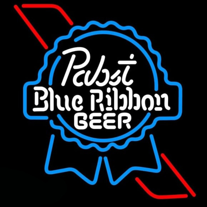 Pabst Skyblue Red Ribbon Beer Sign Neontábla