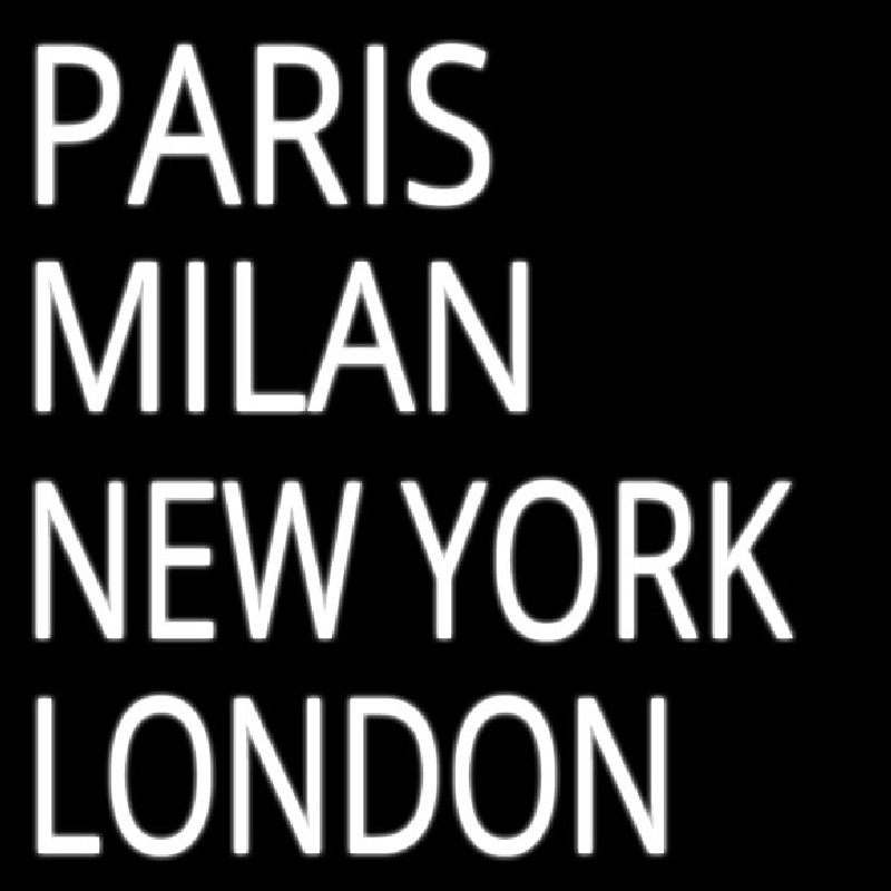 Paris Milan London Neontábla