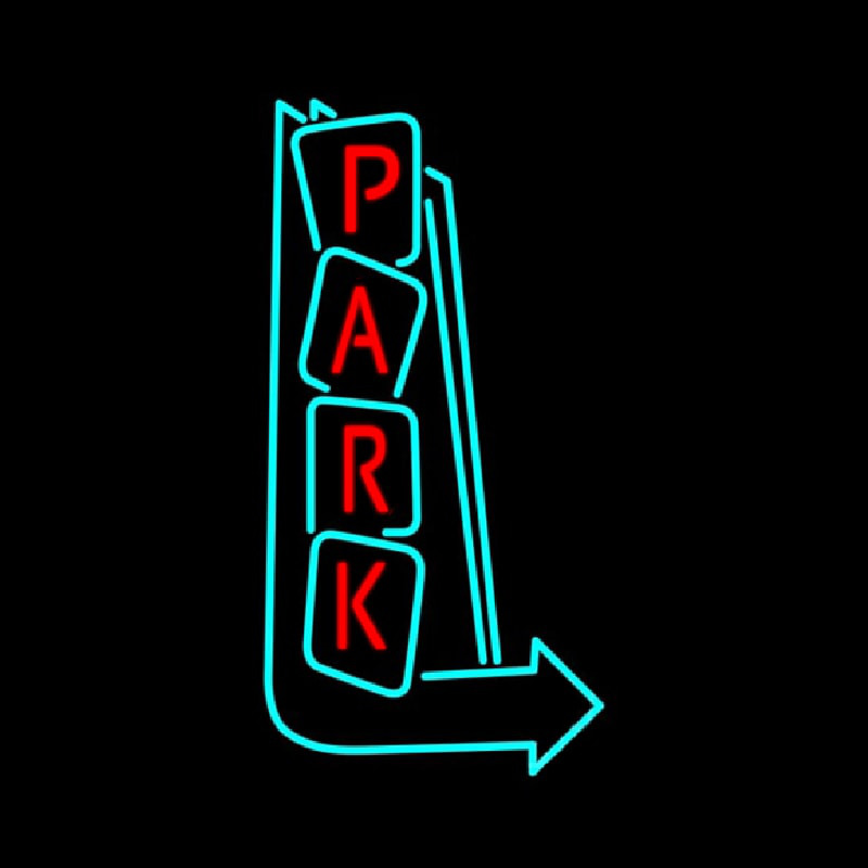 Park Vertical With Arrows Neontábla