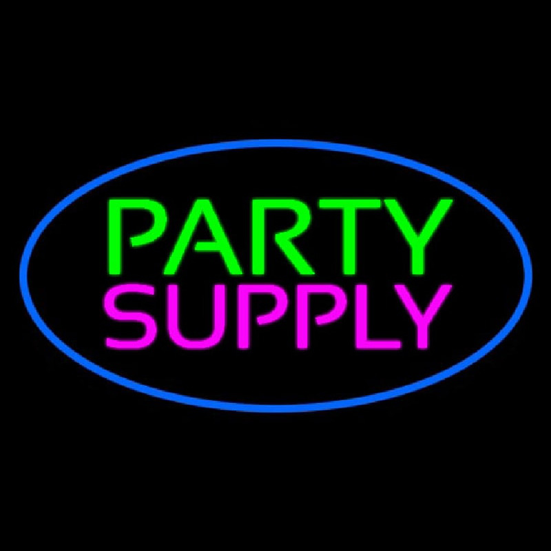 Party Supply Blue Oval Neontábla