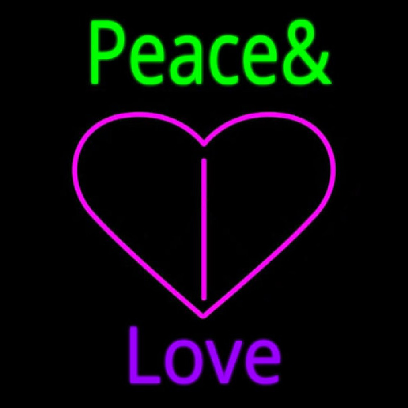 Peace And Love Neontábla