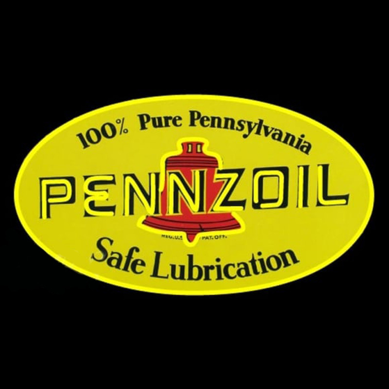 Pennzoil Logo Safe Lubrication Neontábla