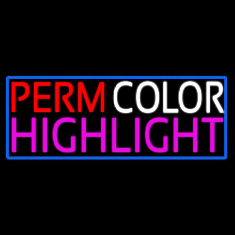 Perm Color Highlight Neontábla