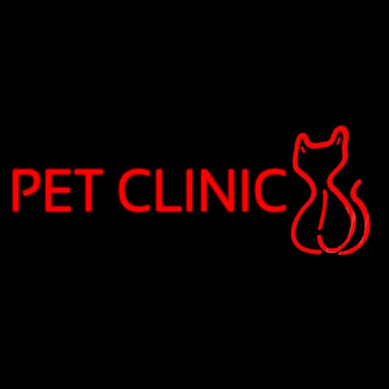 Pet Clinic With Pet Neontábla