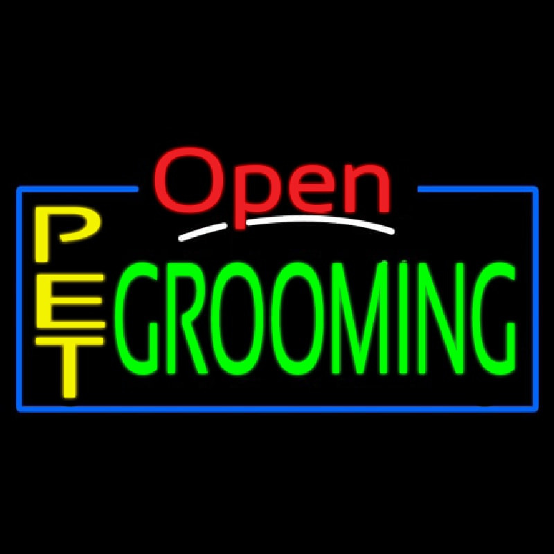 Pet Grooming Open Neontábla