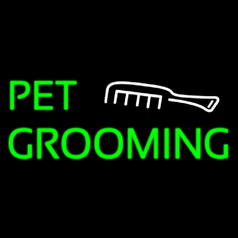 Pet Grooming With White Logo Neontábla