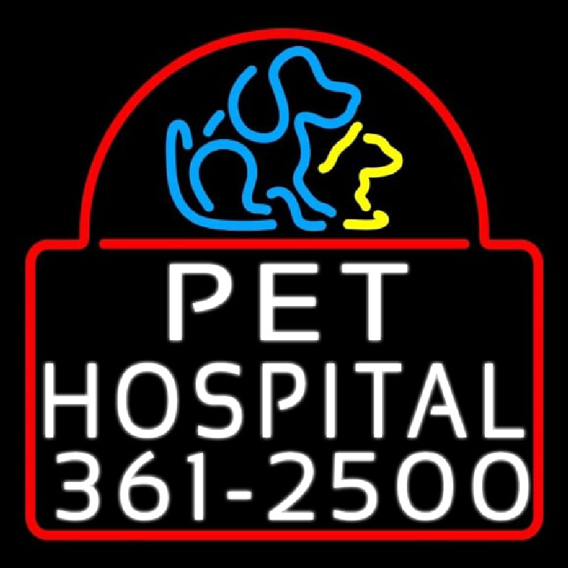 Pet Hospital Neontábla