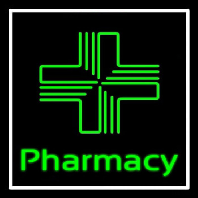 Pharmacy With Plus Logo Neontábla