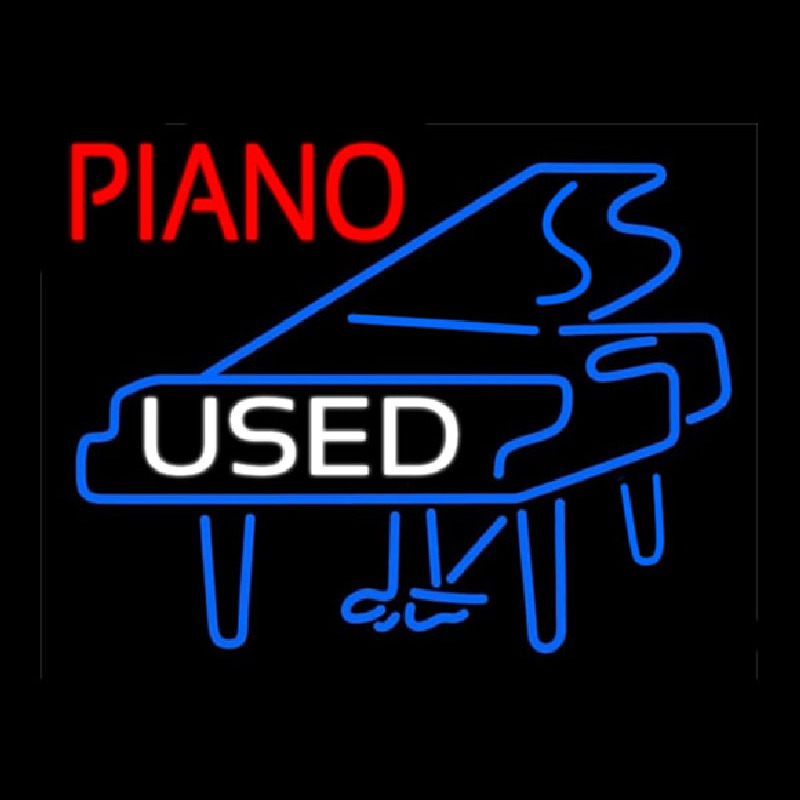 Piano Logo White Used Neontábla
