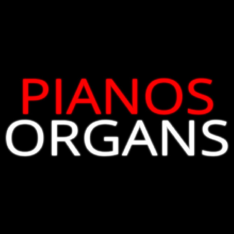 Pianos Organs Block 1 Neontábla