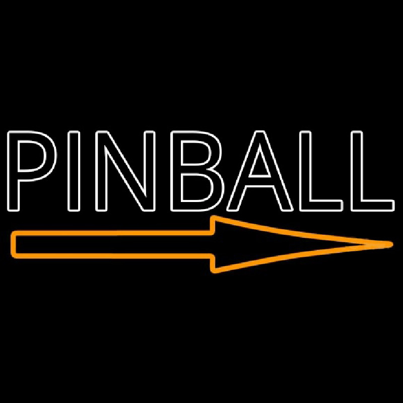 Pinball With Arrow 1 Neontábla