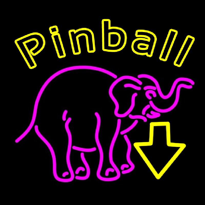 Pinball With Arrow 1 Neontábla