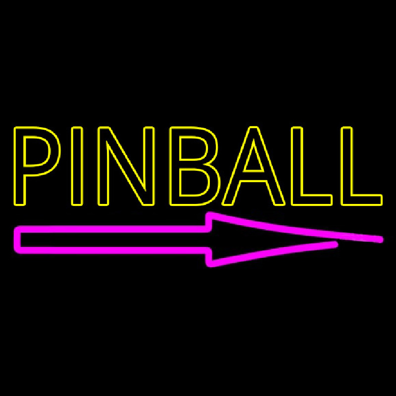 Pinball With Arrow 2 Neontábla