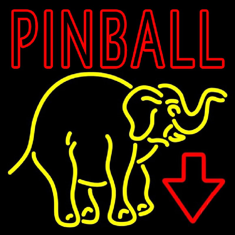 Pinball With Arrow Neontábla