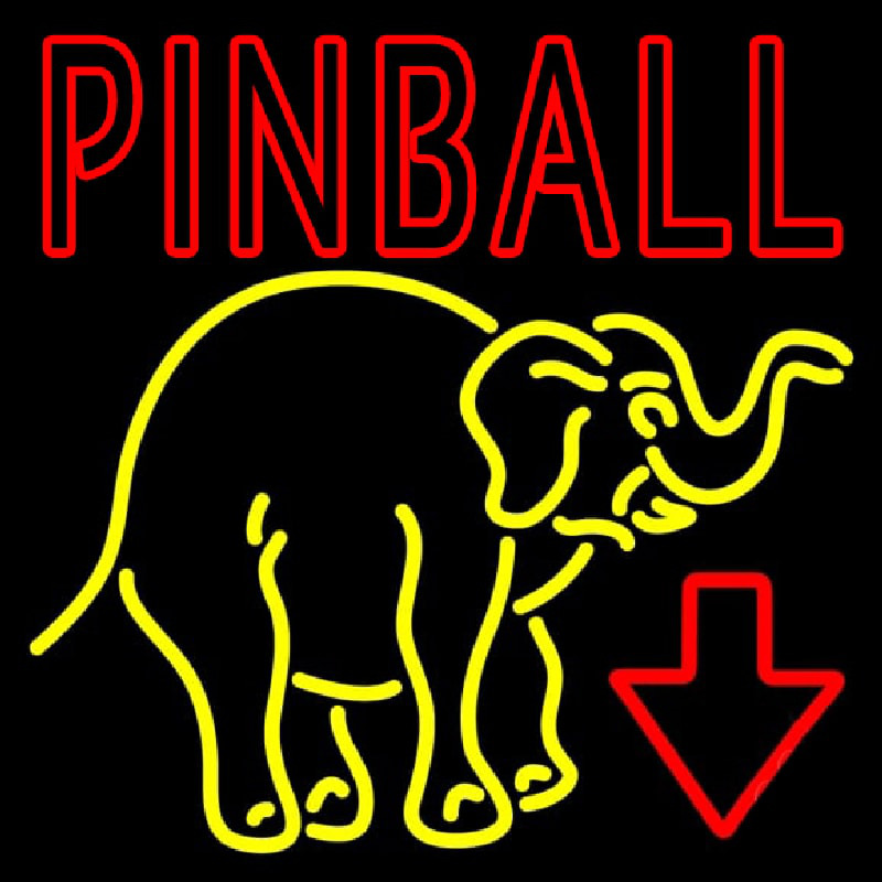Pinball With Arrow Neontábla