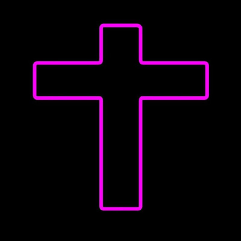 Pink Christian Cross Neontábla