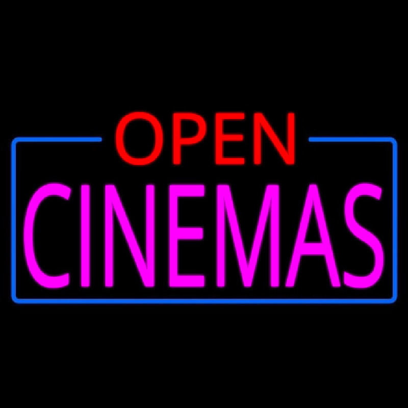Pink Cinemas Open Neontábla