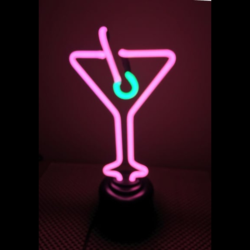 Pink Cocktail Desktop Neontábla