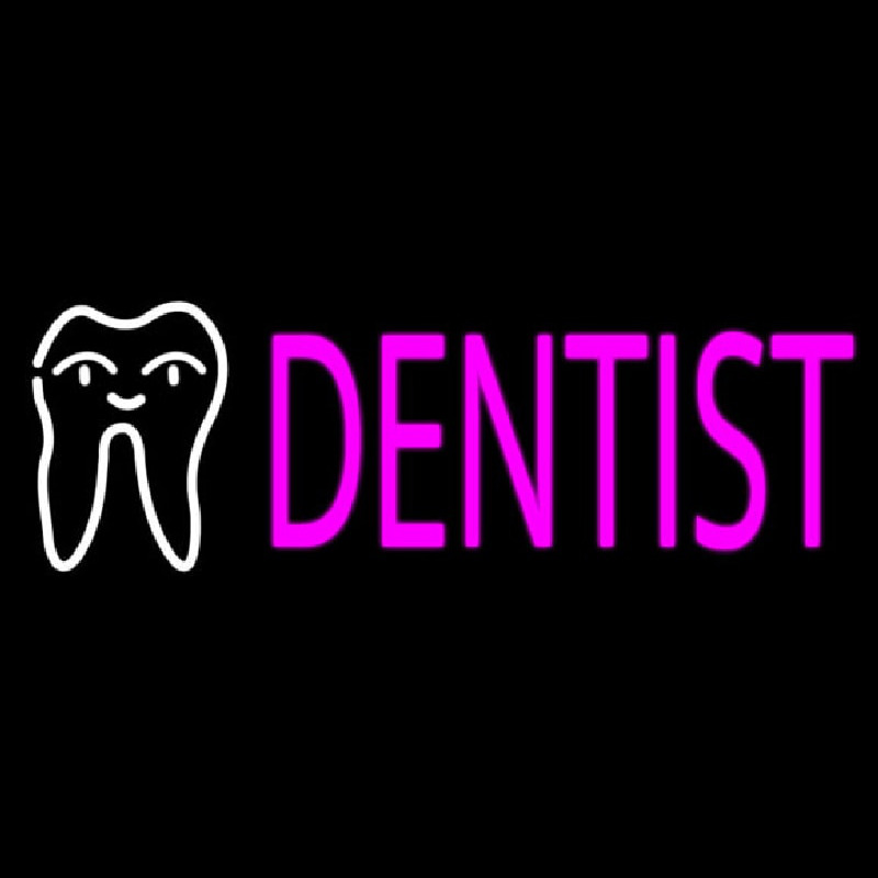 Pink Dentist Logo Neontábla