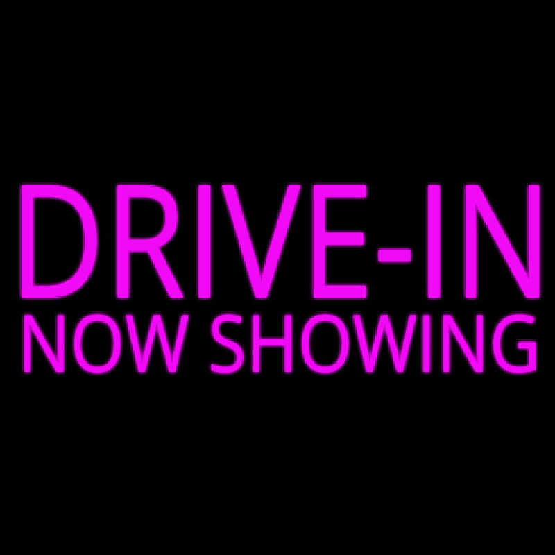 Pink Drive In Now Showing Neontábla