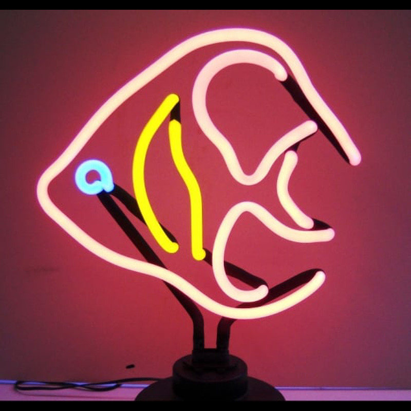 Pink Fish Desktop Neontábla