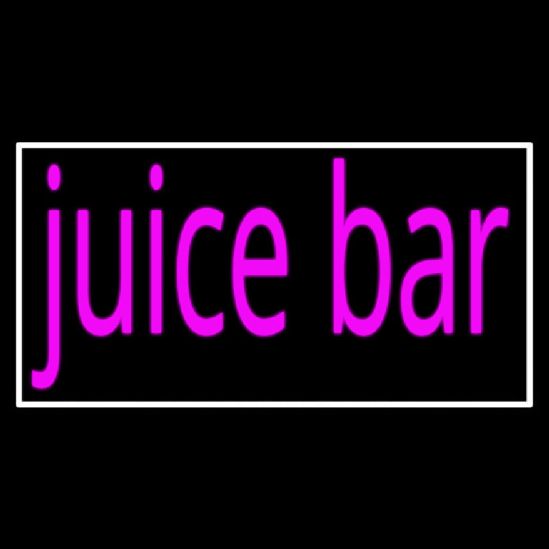 Pink Juice Bar With White Border Neontábla