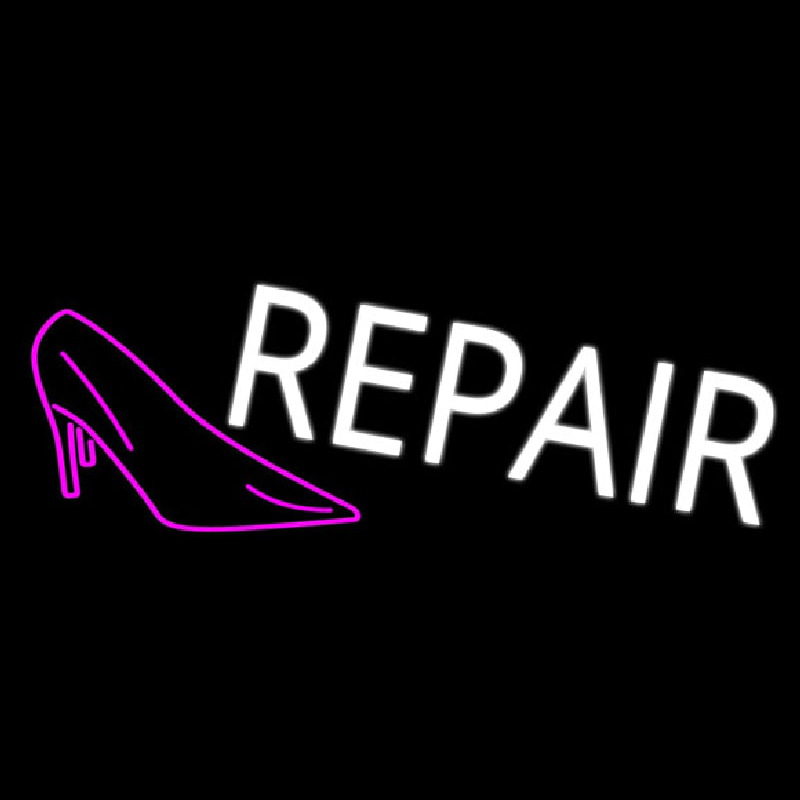 Pink Sandal Logo Repair Neontábla
