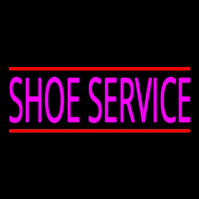 Pink Shoe Service With Line Neontábla