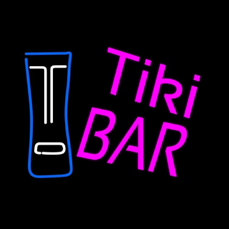 Pink Tiki Bar with Logo Neontábla