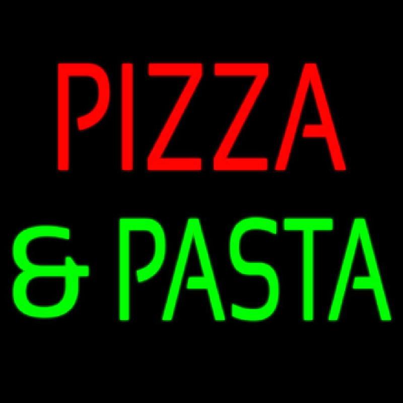 Pizza And Pasta Red And Green Neontábla