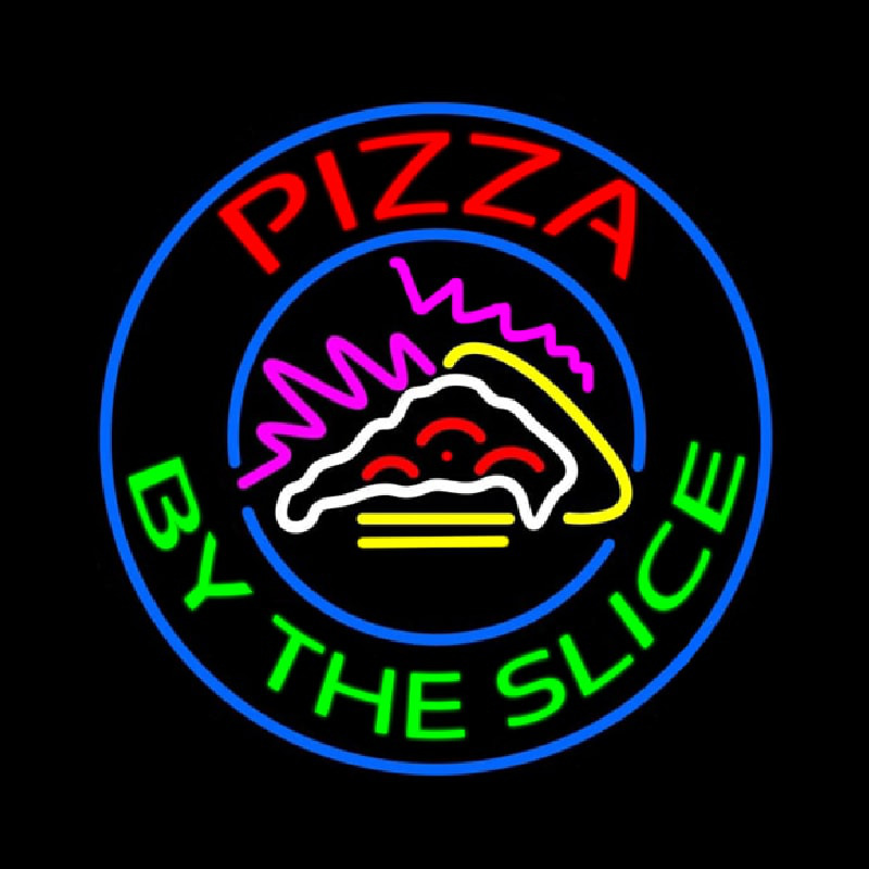 Pizza By The Slice Neontábla