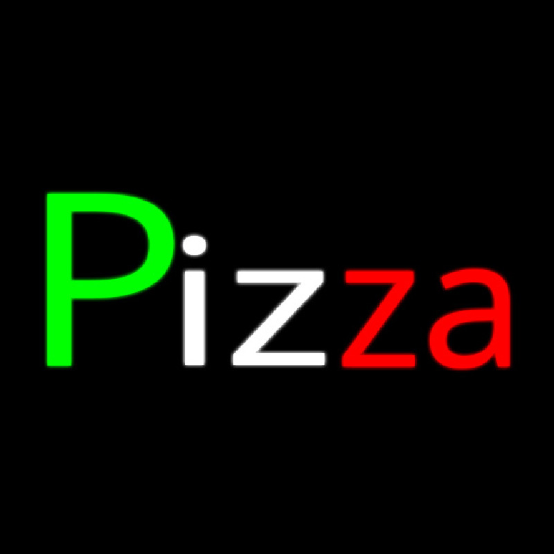 Pizza Italian Flag Colors Neontábla