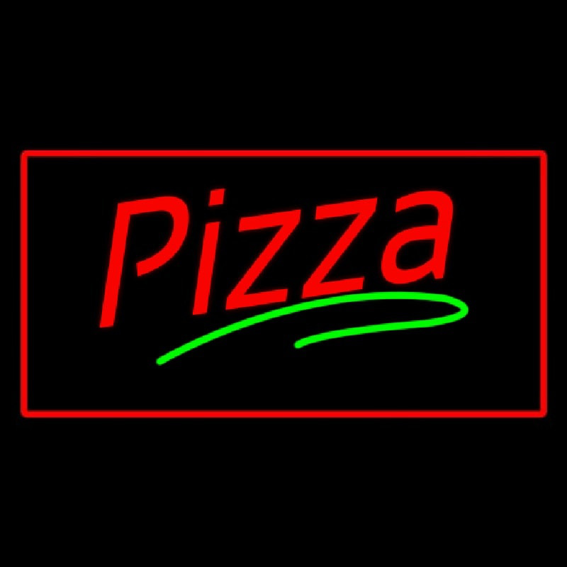 Pizza Red Border Neontábla