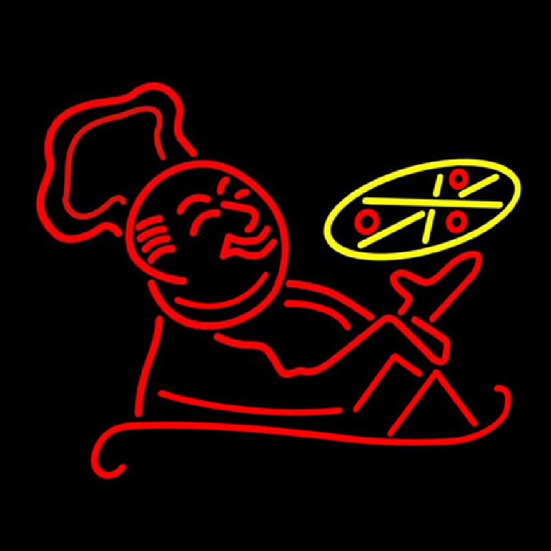 Pizza With Man Logo Neontábla