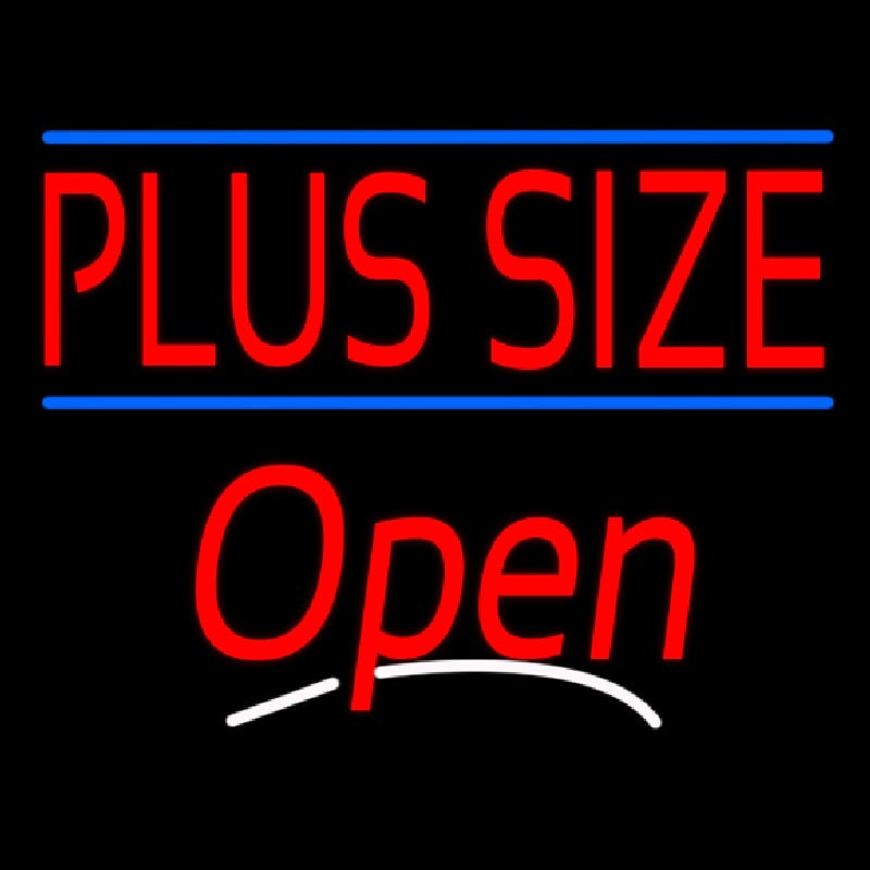 Plus Size Blue Lines Open Neontábla