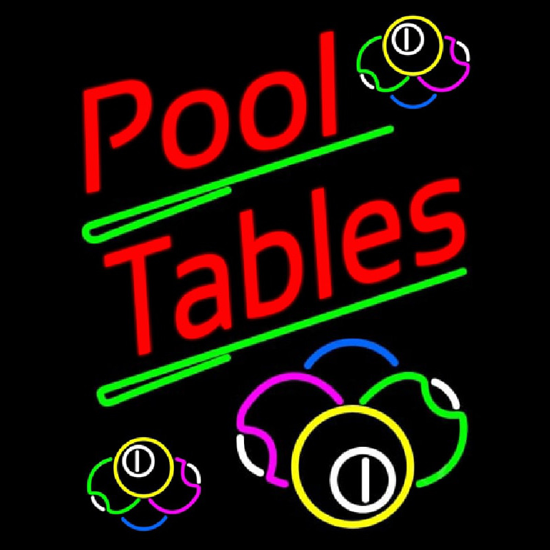 Pool Tables Neontábla