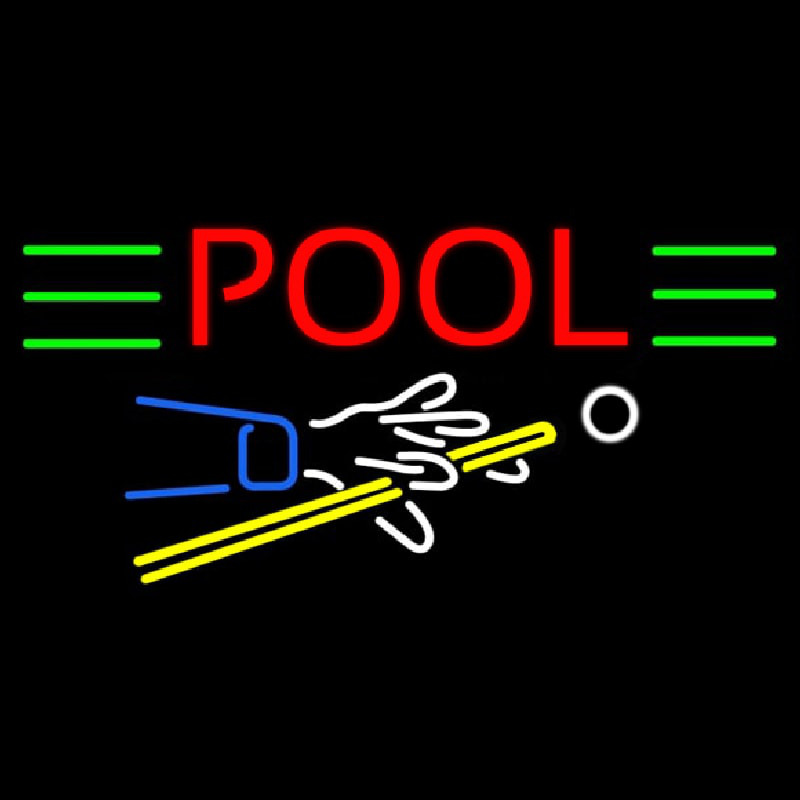 Pool With Pool Logo Neontábla