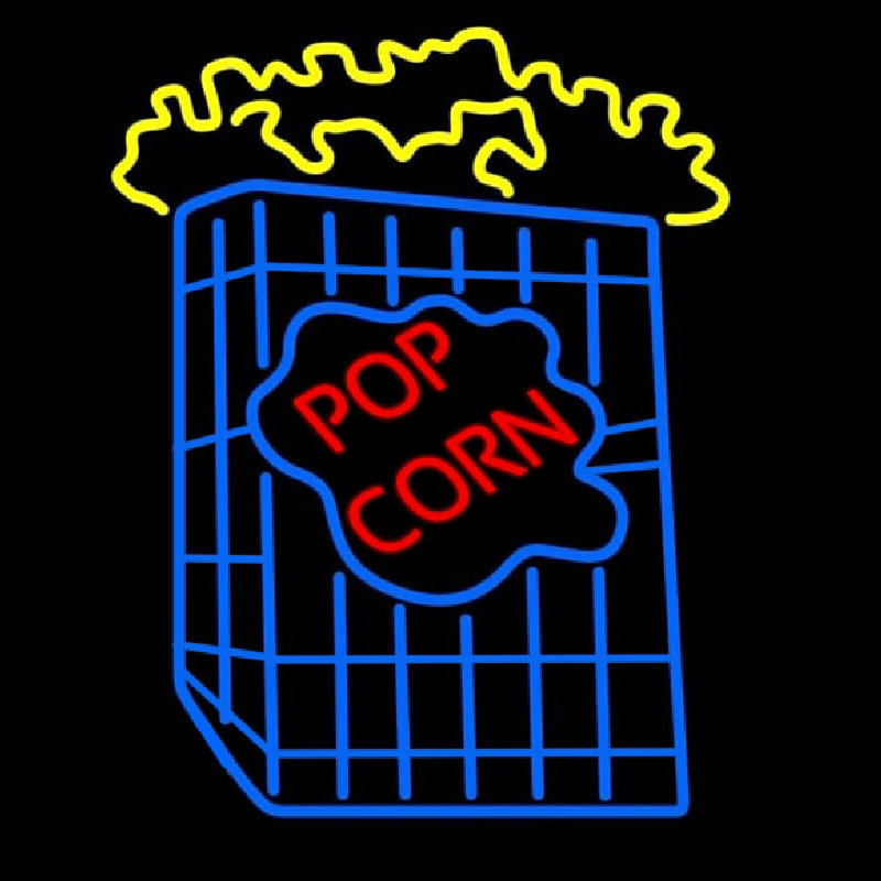 Popcorn With Logo Neontábla
