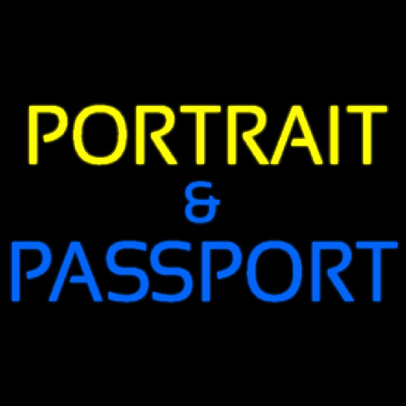 Portrait And Passport Neontábla