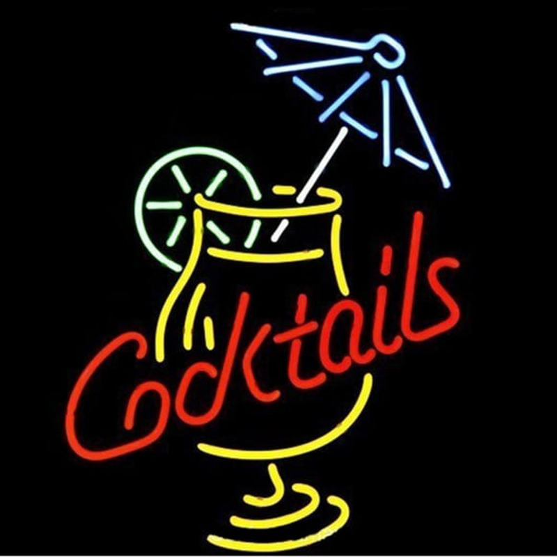 Professional Cocktail And Martini Umbrella Cup Beer Bar Real Gift Fast Ship Neontábla