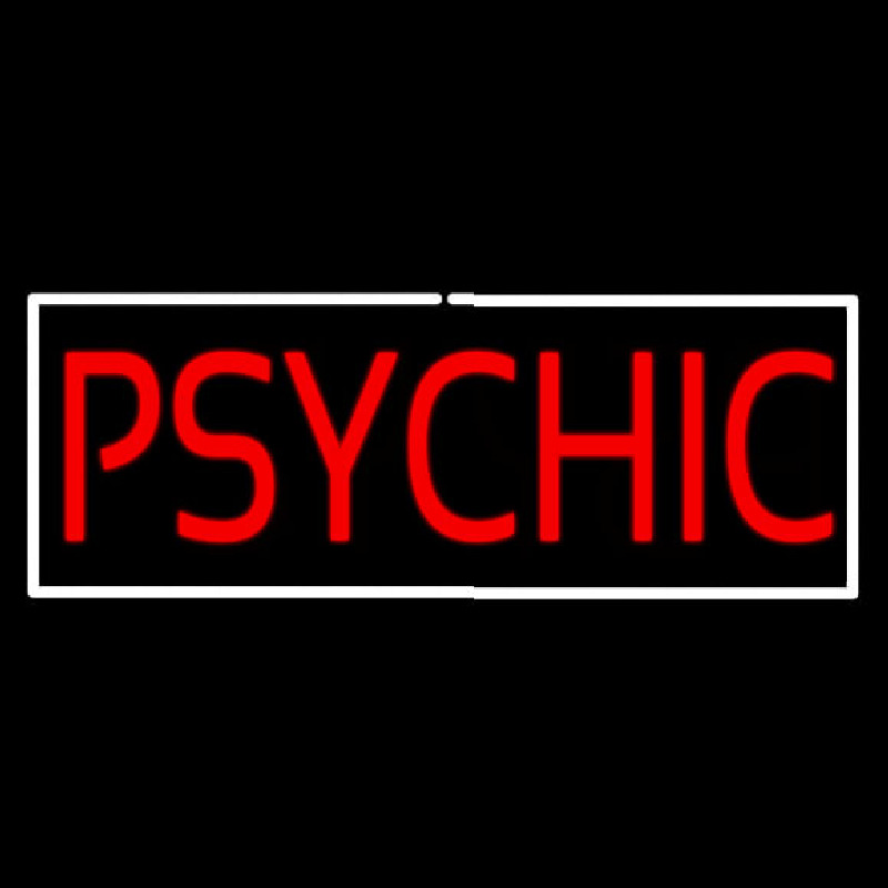 Psychic White Border Neontábla