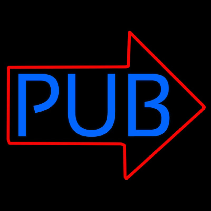 Pub With Arrow Neontábla