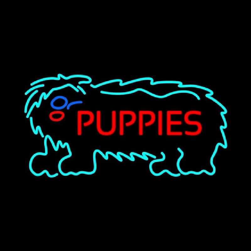 Puppies Block 1 Neontábla