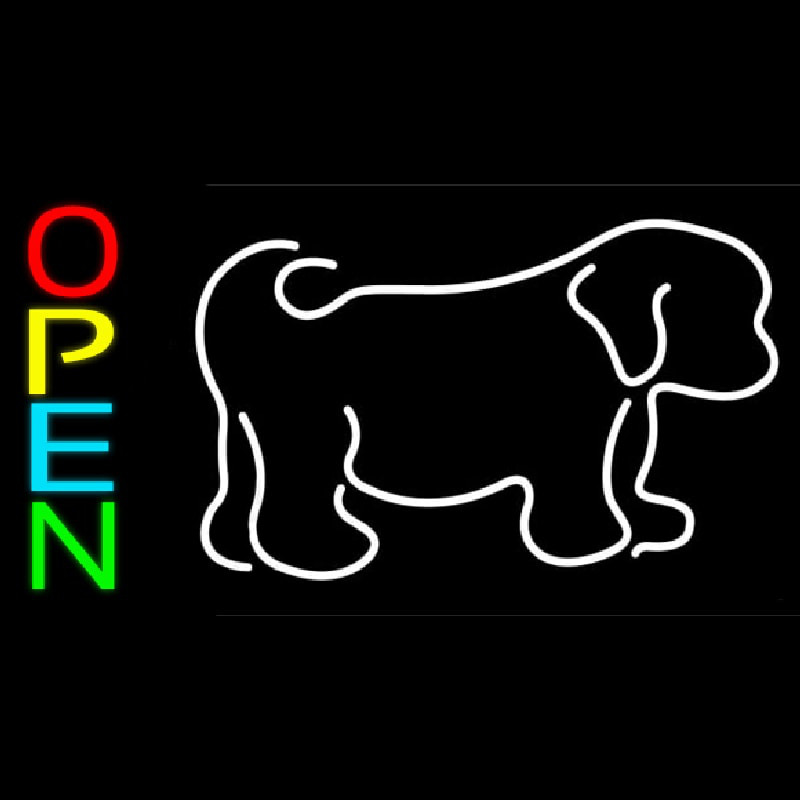 Puppies With Logo 2 Neontábla